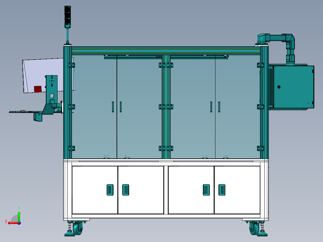 分体式机架sw18可编辑后视图