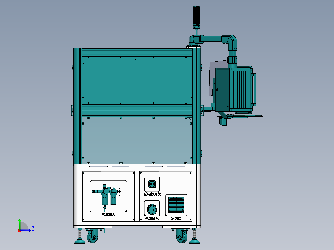 分体式机架sw18可编辑左视图