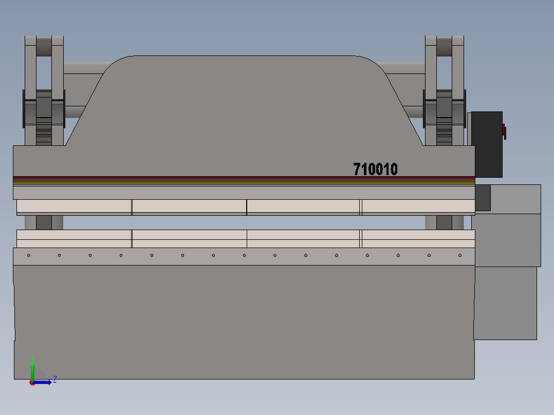液压折弯机sw23可编辑前视图