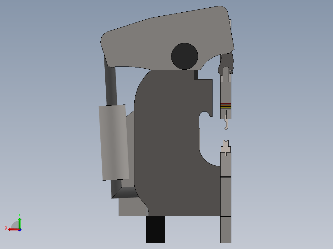 液压折弯机sw23可编辑左视图