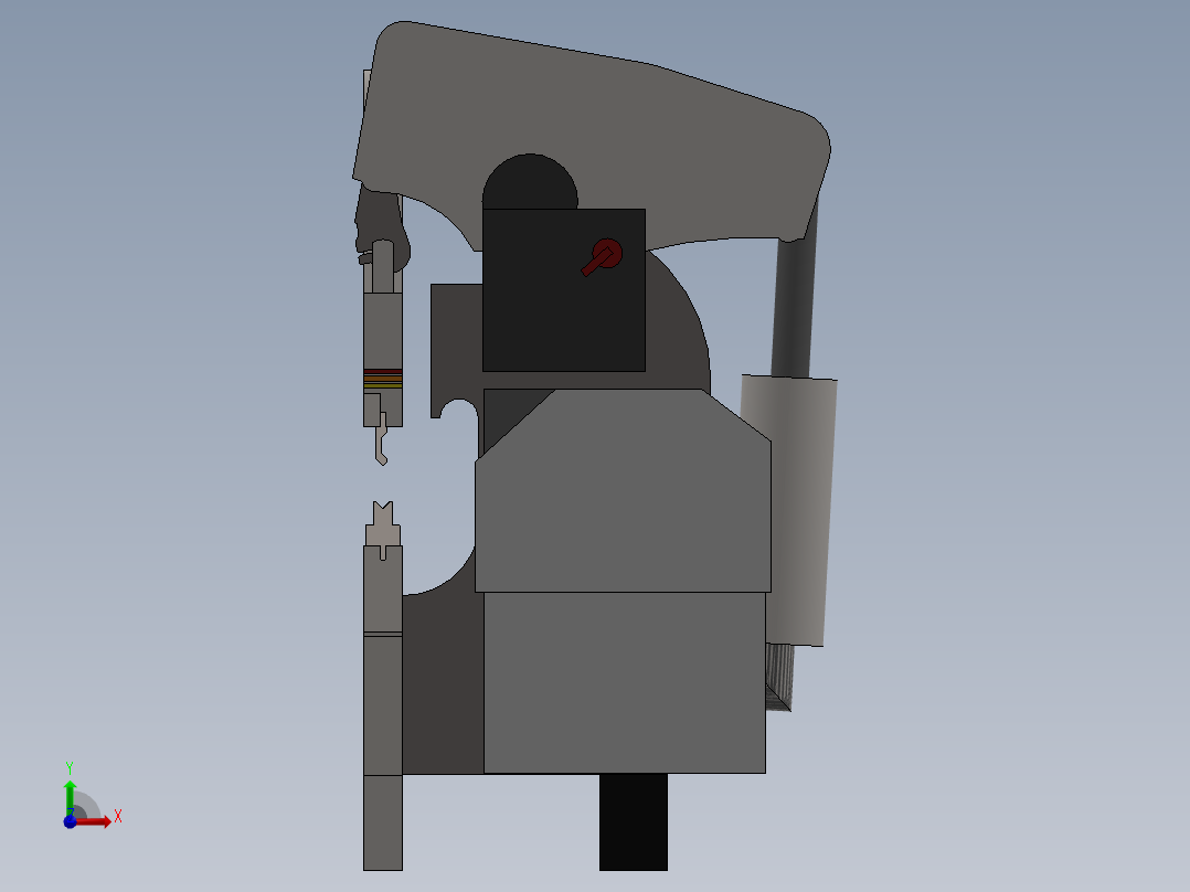 液压折弯机sw23可编辑右视图