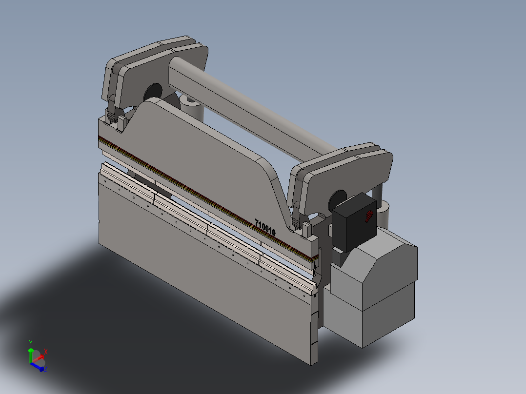 液压折弯机sw23可编辑正等轴测图