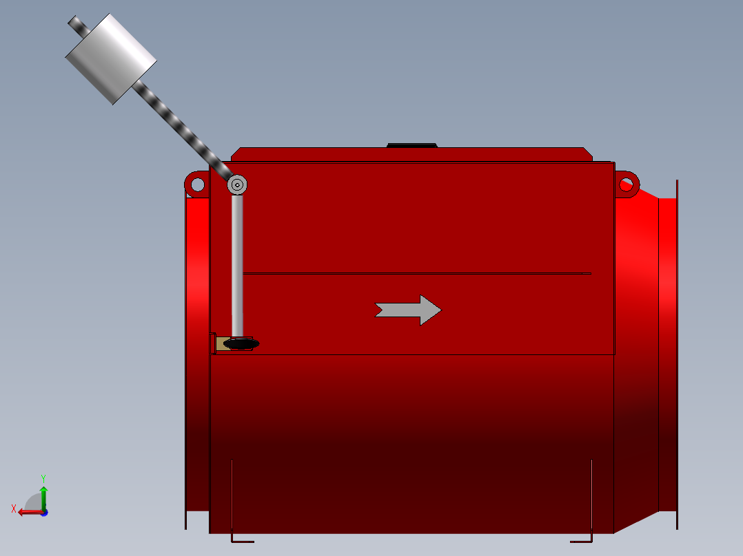 φ700隔爆阀后视图