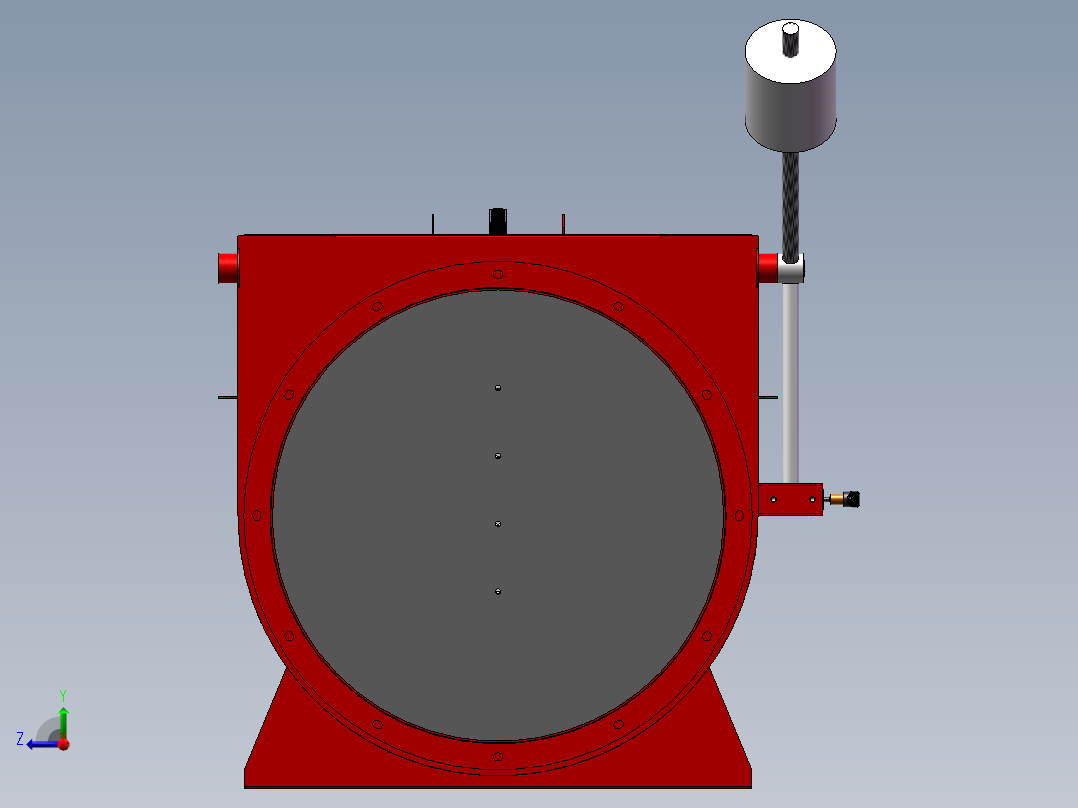 φ700隔爆阀右视图