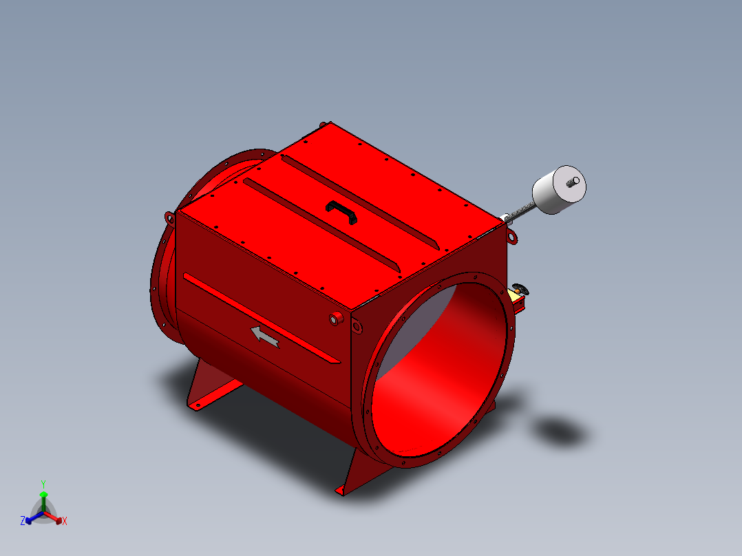 φ700隔爆阀正等轴测图