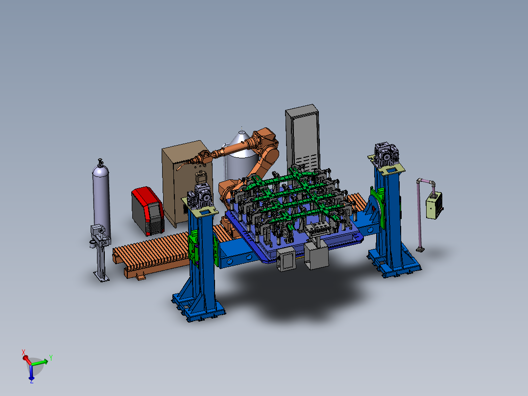 汽车底座钣金自动化焊接作业单元