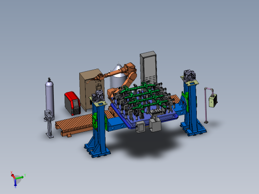 汽车底座钣金自动化焊接作业单元