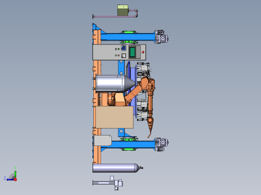 汽车底座钣金自动化焊接作业单元右视缩略图