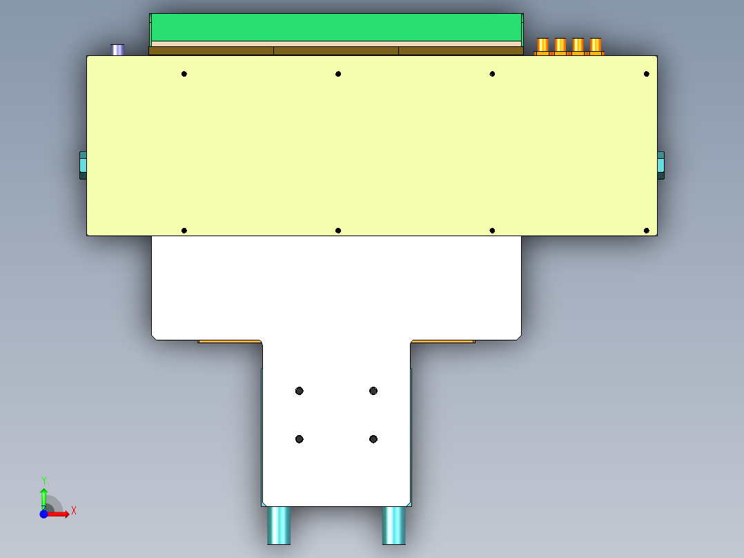齿轮轴推板上料机构前视图