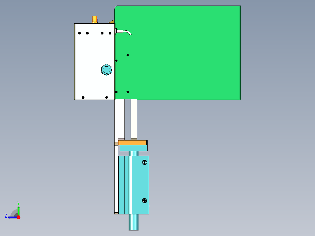 齿轮轴推板上料机构右视图
