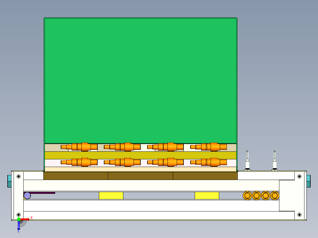 齿轮轴推板上料机构俯视图