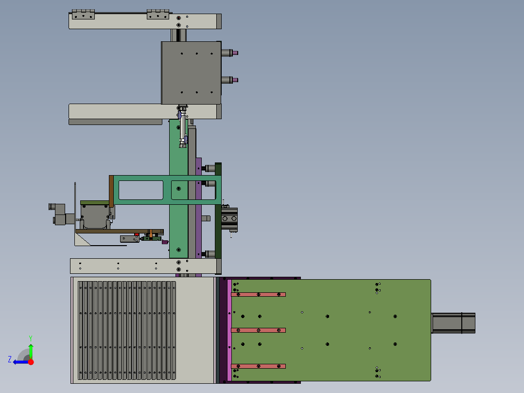 TYPE-C自动装盘机构右视图
