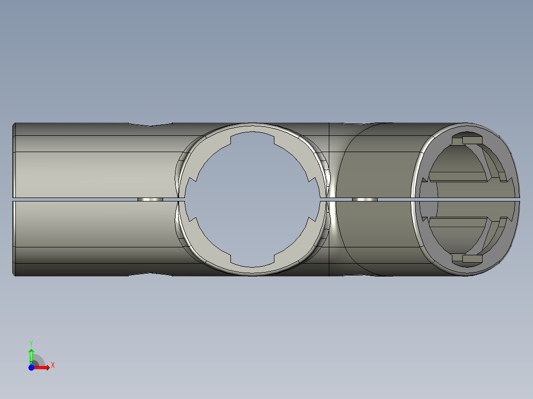 43外抱45度十字接头.STEP前视图
