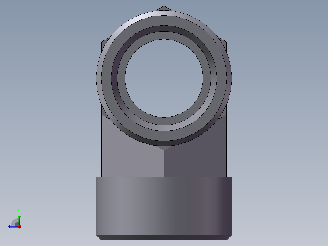 AC+AD 三通接头 T、AC-26右视图