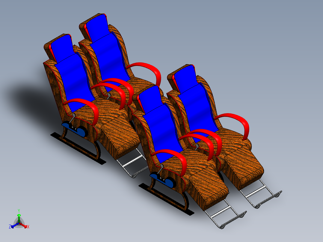 A3003749-舒适椅正等轴测图