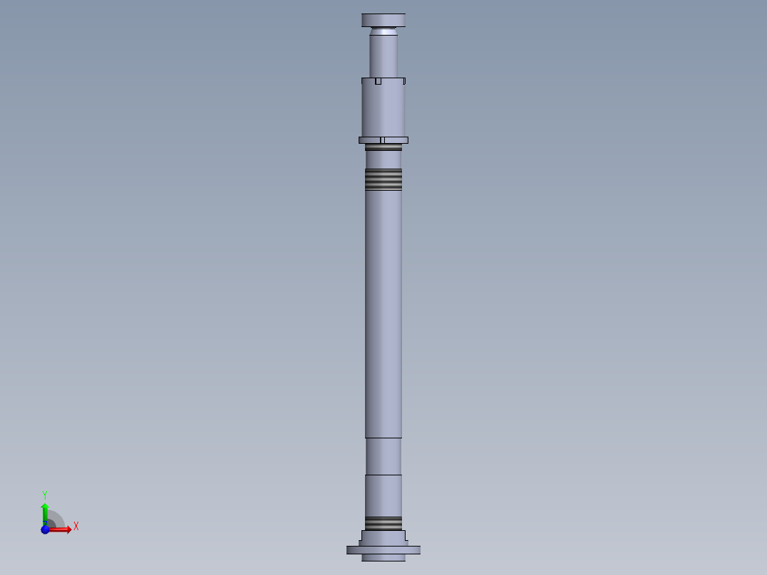 螺纹类型 液压缸 50x45x606毫米前视图