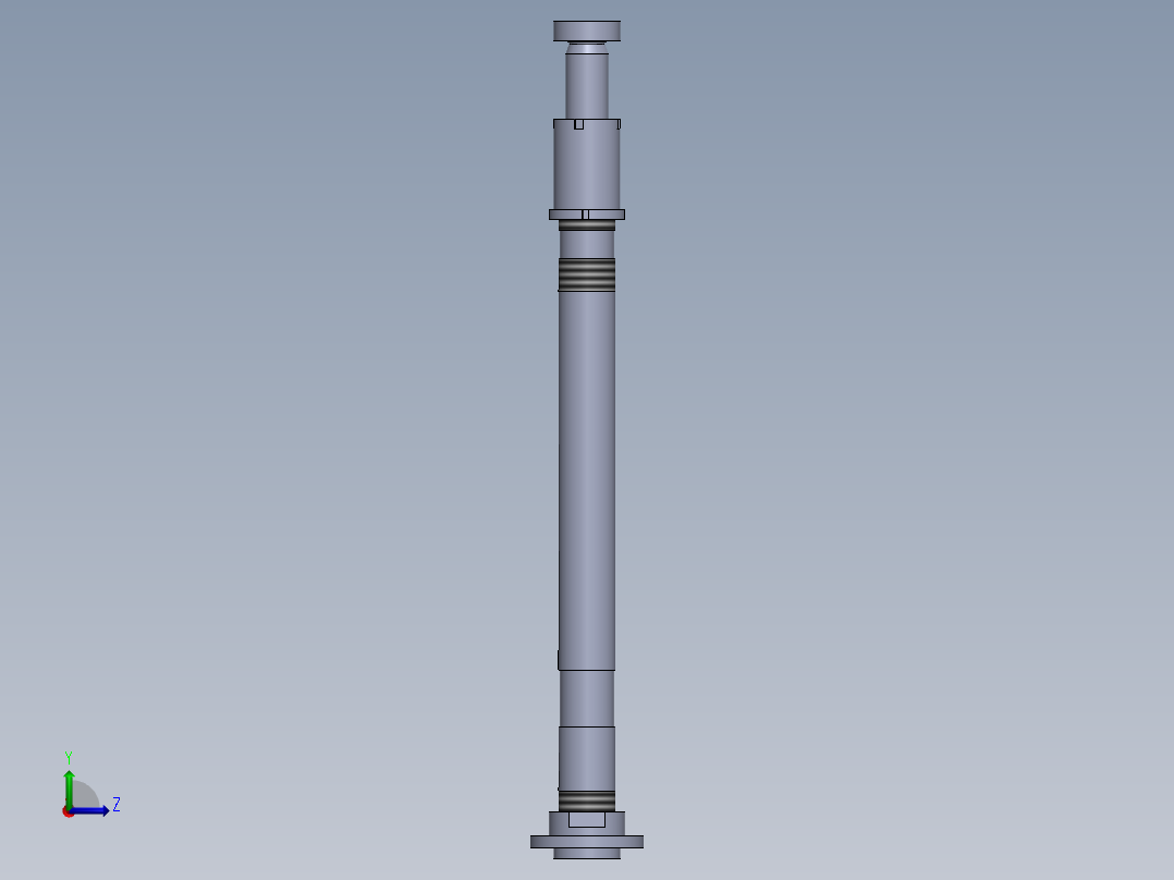 螺纹类型 液压缸 50x45x606毫米左视图