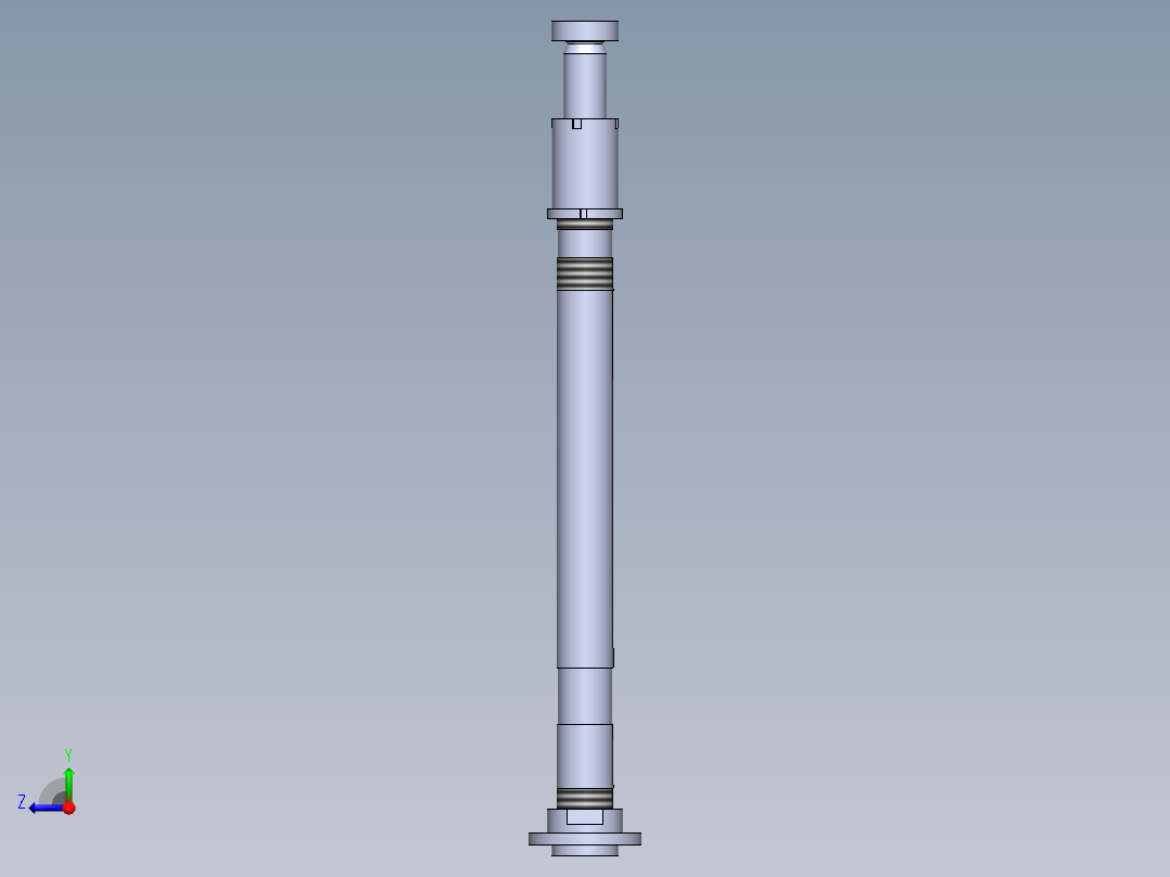 螺纹类型 液压缸 50x45x606毫米右视图