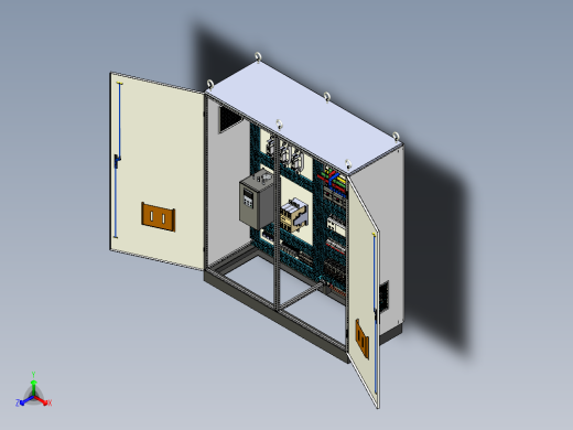 双柜组装软启动旁路+双电源软启动plc控制柜