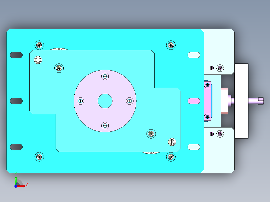 伺服旋转升降机构前视图