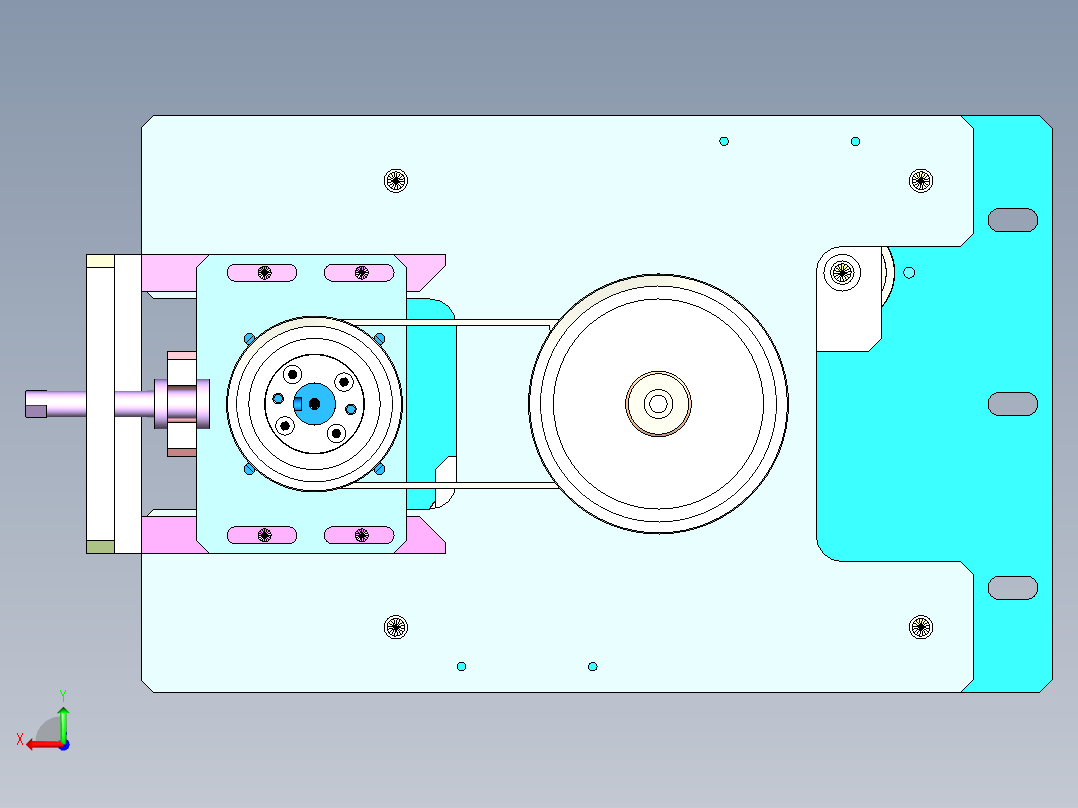 伺服旋转升降机构后视图