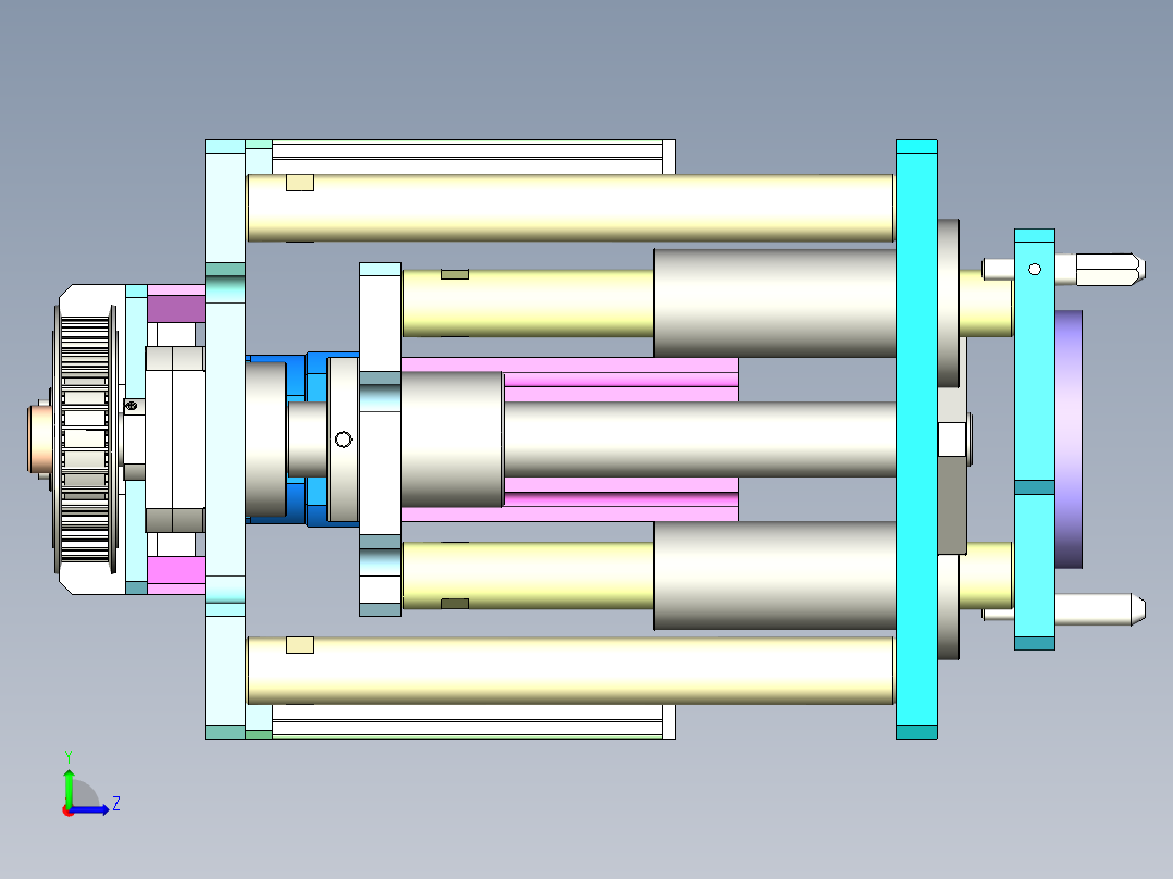 伺服旋转升降机构左视图