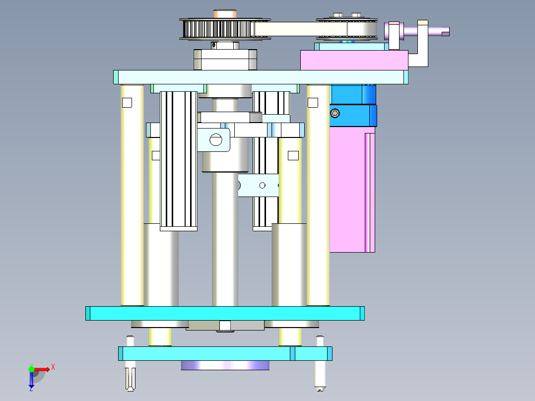 伺服旋转升降机构俯视图