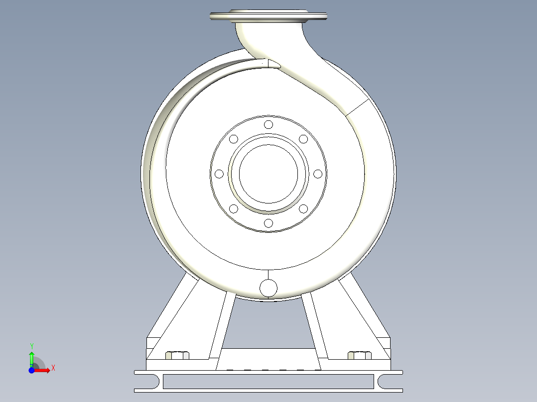 ISW╱IHW系列管道离心泵[ISW125-315B]前视图