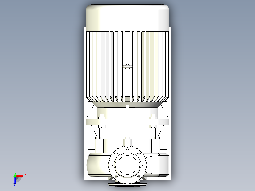 ISW╱IHW系列管道离心泵[ISW125-315B]俯视图