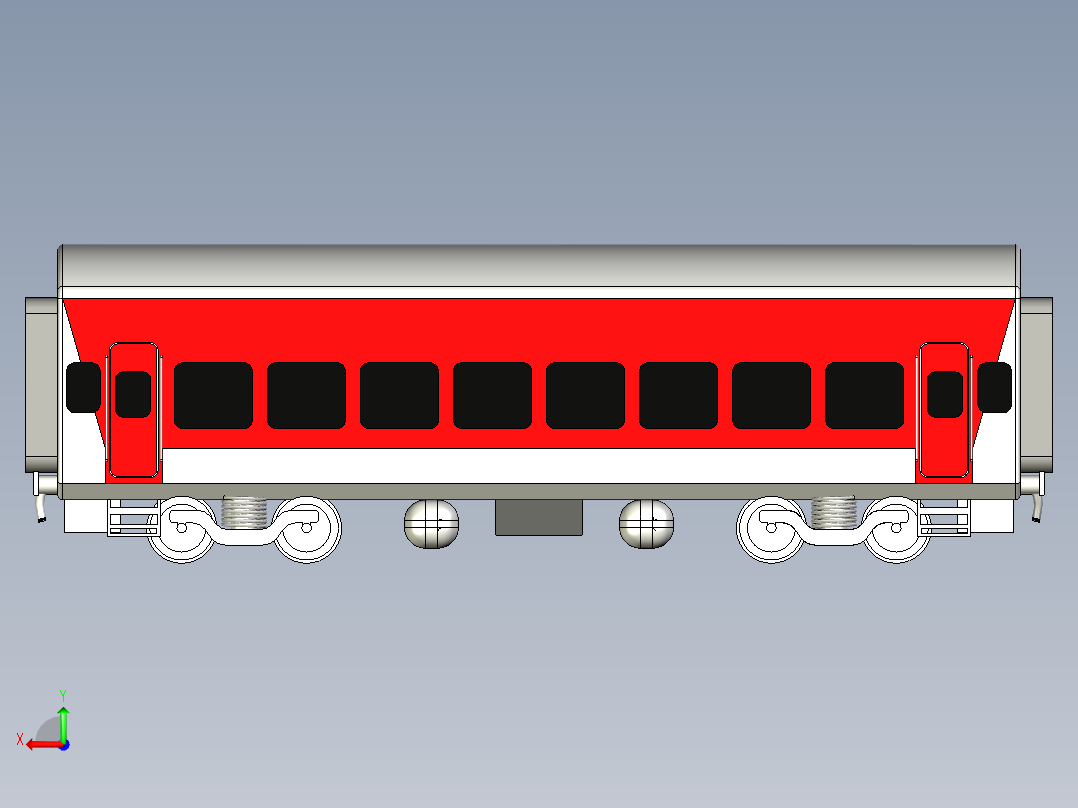 B2004860-LHB列车车厢后视图