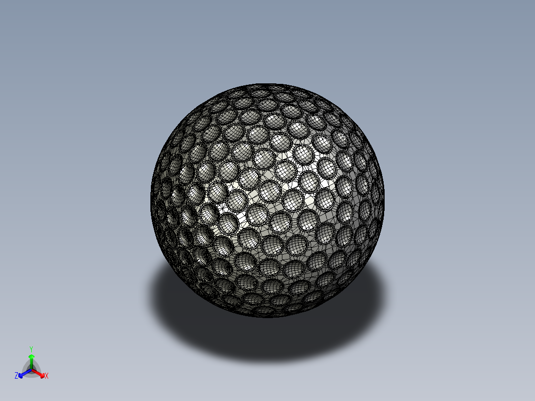 高尔夫球、高尔夫球小车、高尔夫球装备golf-ball--4 SW CREO STL.zip