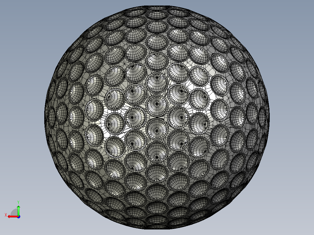 高尔夫球、高尔夫球小车、高尔夫球装备golf-ball--4 SW CREO STL.zip后视图