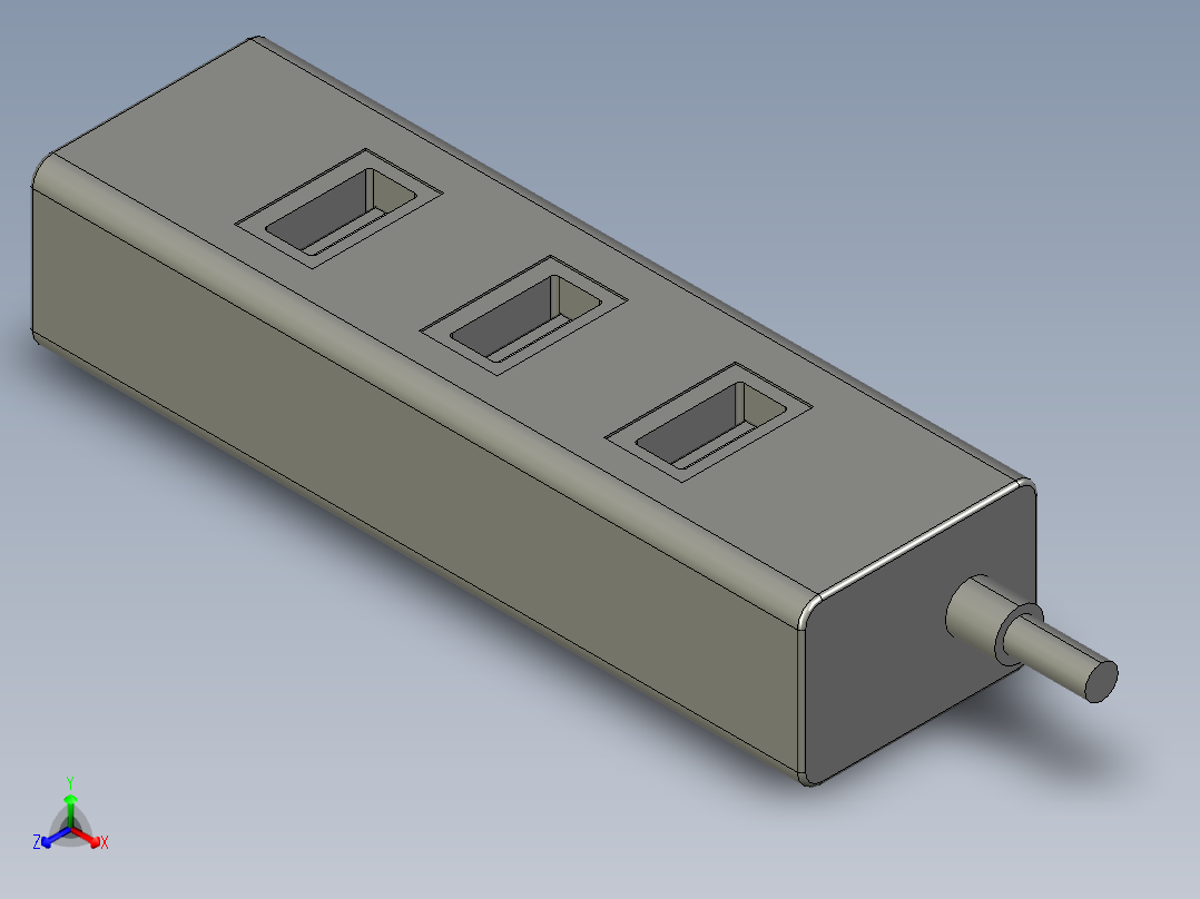 4端口usb集线器31正等轴测图