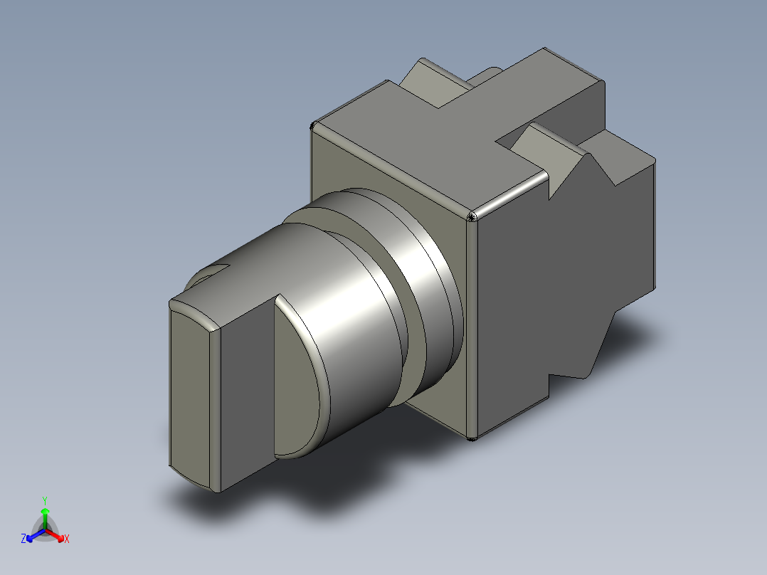 asTS-M80-04-LAY37Y090开关正等轴测图