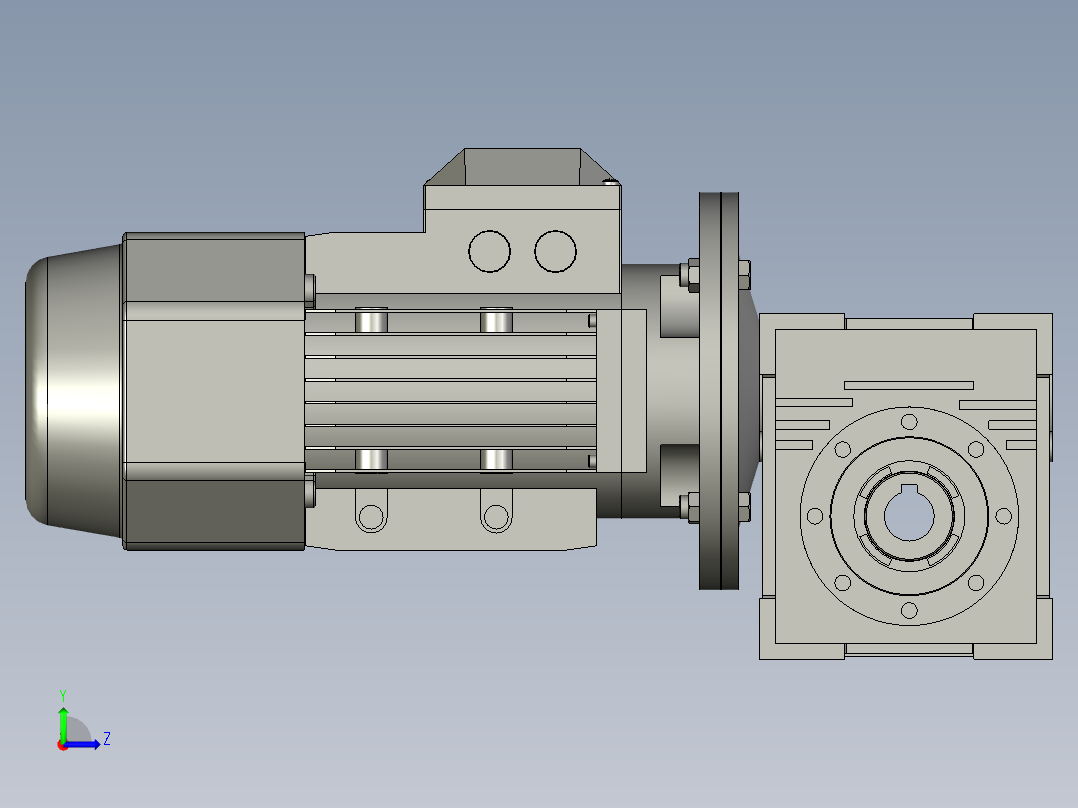 NMRV063蜗轮蜗杆减速机RV63-20-15kW左视图