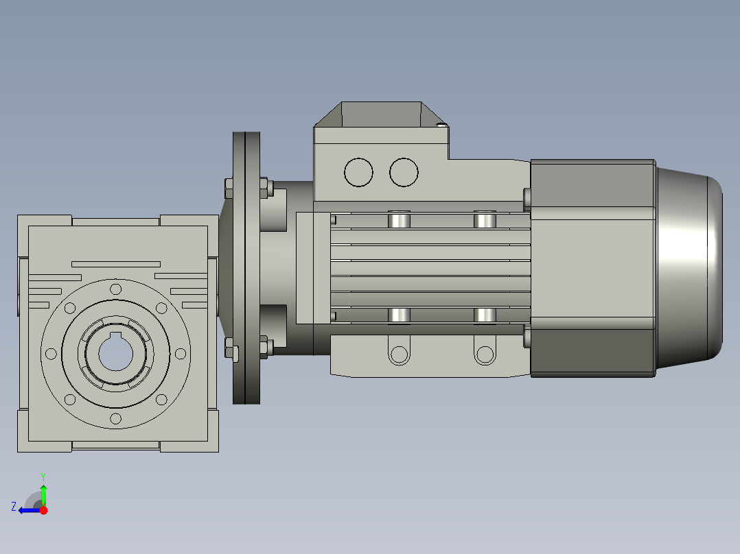 NMRV063蜗轮蜗杆减速机RV63-20-15kW右视图