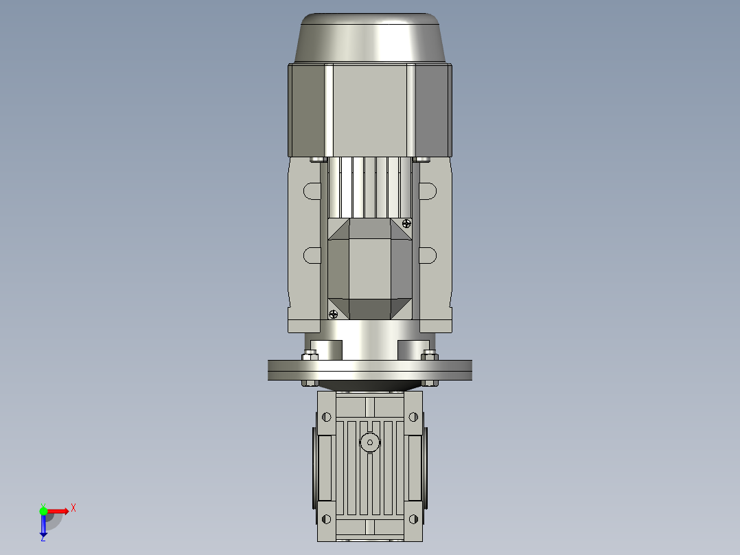 NMRV063蜗轮蜗杆减速机RV63-20-15kW俯视图