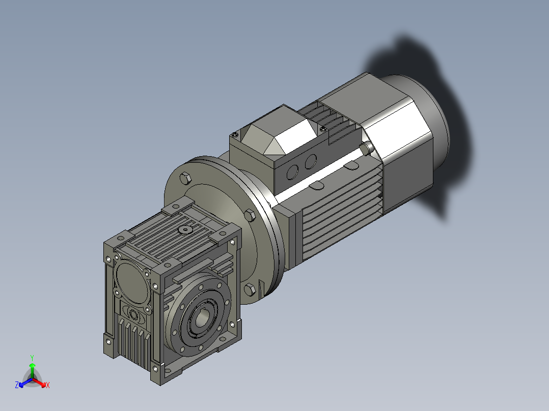 NMRV063蜗轮蜗杆减速机RV63-20-15kW正等轴测图