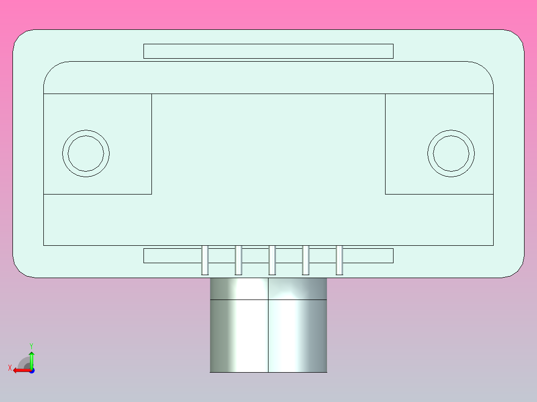 VGA(RGB) 线及卧式插座后视图