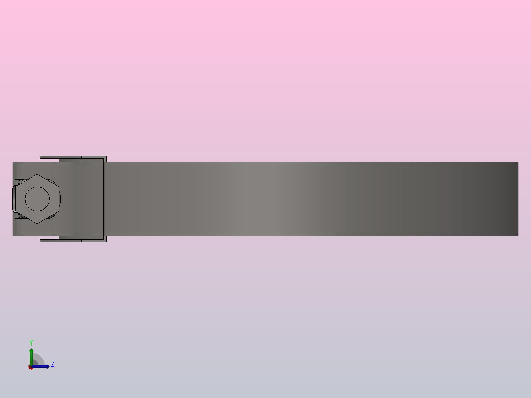 带螺栓的450号环形夹左视图
