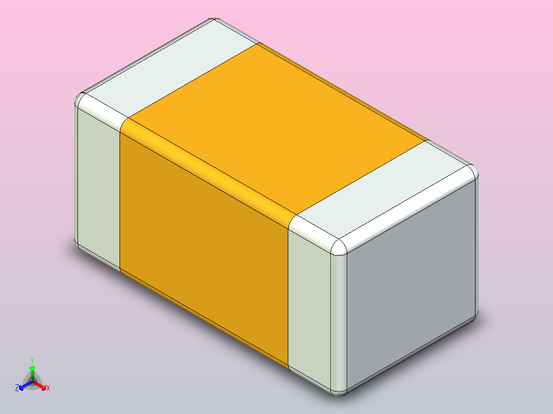 片式电容器封装 （SMD）CAPC1608X86N主视图