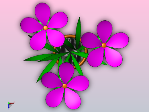 鲜花花盆俯视缩略图