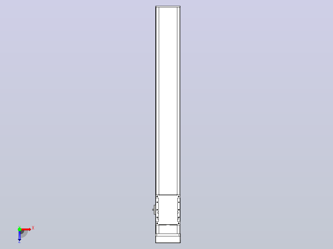 滚珠丝杠直线轴带导轨全封闭TPA-HCR-105D-1610C-L750-MP-Y-P40-N3俯视图