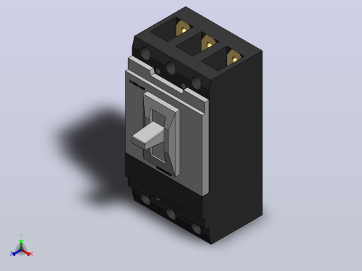 LS MCCB TS 400-600A 3P断路器正等轴测缩略图