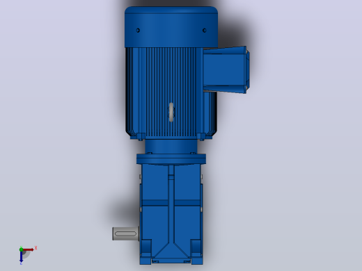 K47底脚轴伸式安装螺旋锥齿轮减速机K47-Y3-4P-12.19-M1-0°-B俯视缩略图