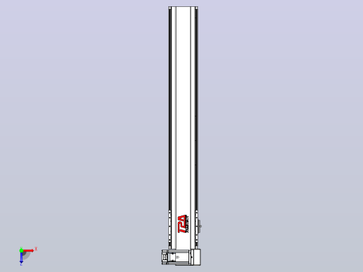 皮带直线轴半封闭可选导轨TPA-HNB-120D-110-L750-RU-Y-P40-N3俯视缩略图