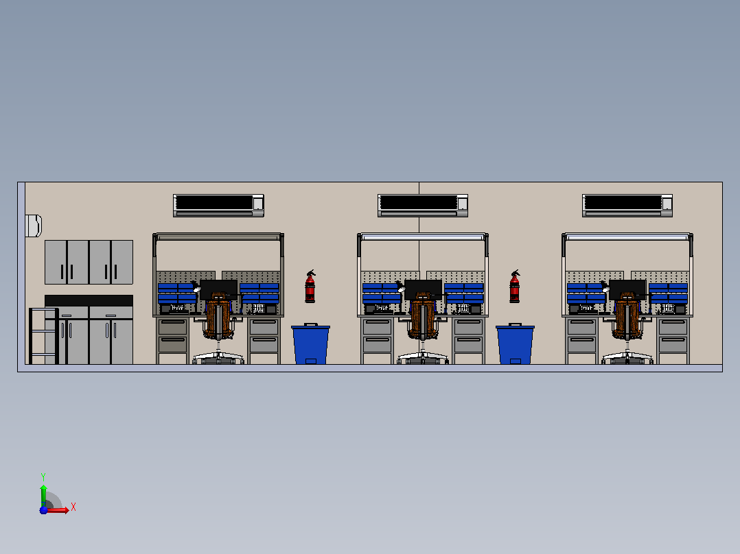 PCB组装车间前视图