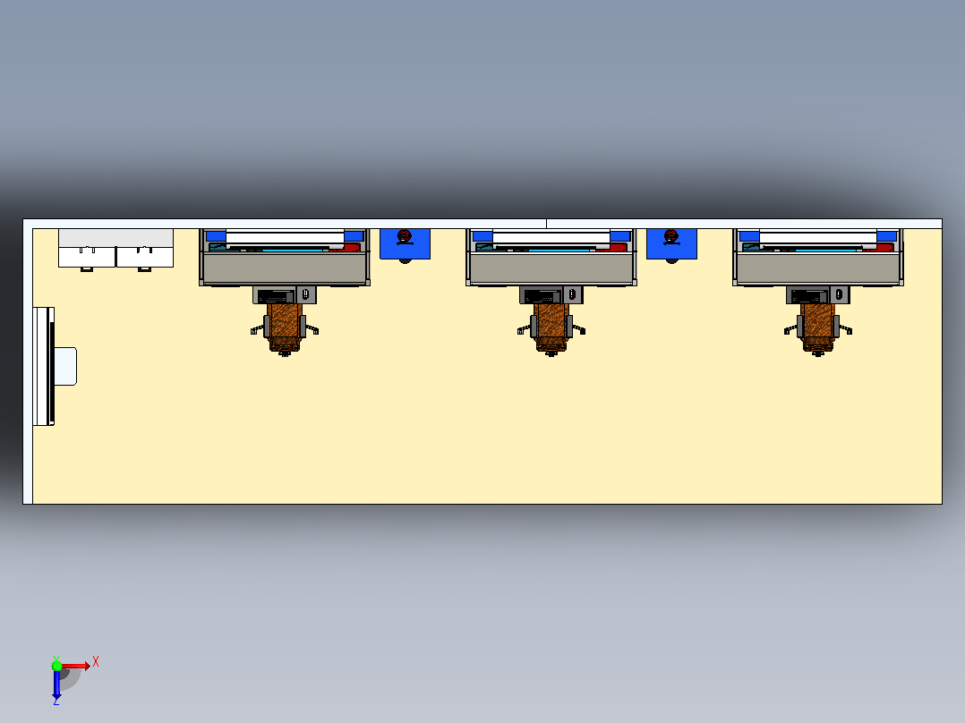 PCB组装车间俯视图