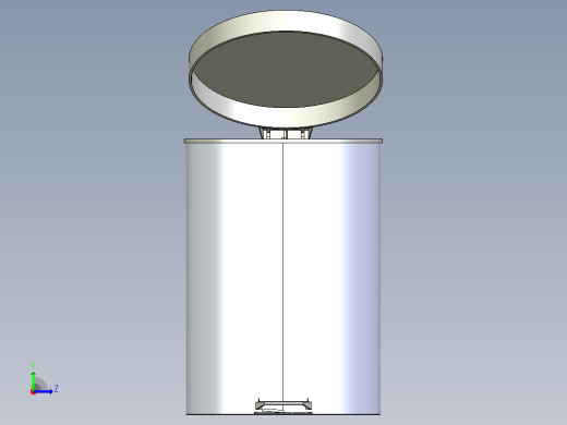 垃圾箱 垃圾处理设备pedal-trash-can-1831-模型格式为 igs左视缩略图