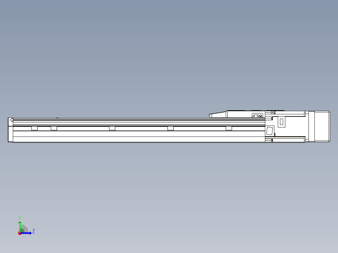 滚珠丝杠直线轴内置导轨TPA-GCR-150-2010C-L500-MR-M75-N3左视图